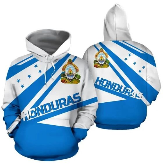 Cricket Style Honduras Coat Of Arms Hoodies Custom Honduras Independence Day Flag Fall Winter Men's Hoodie