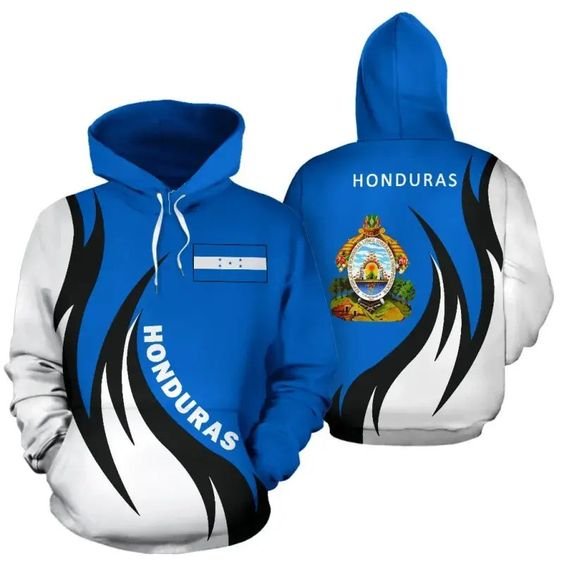 Cricket Style Honduras Coat Of Arms Hoodies Custom Honduras Independence Day Flag Fall Winter Men's Hoodie