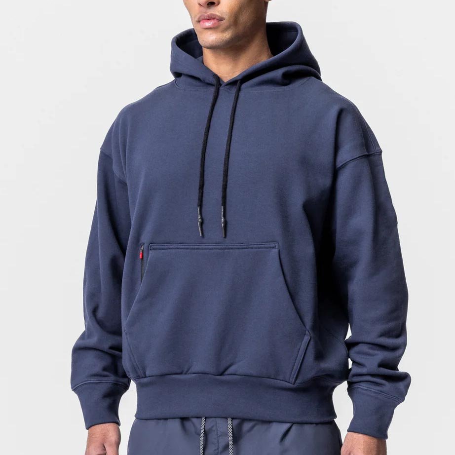 Wholesale Pullover 360gsm Custom Hoodies Kangaroo Pocket With An Internal Zip Pocket Oversize Men's Hoodie