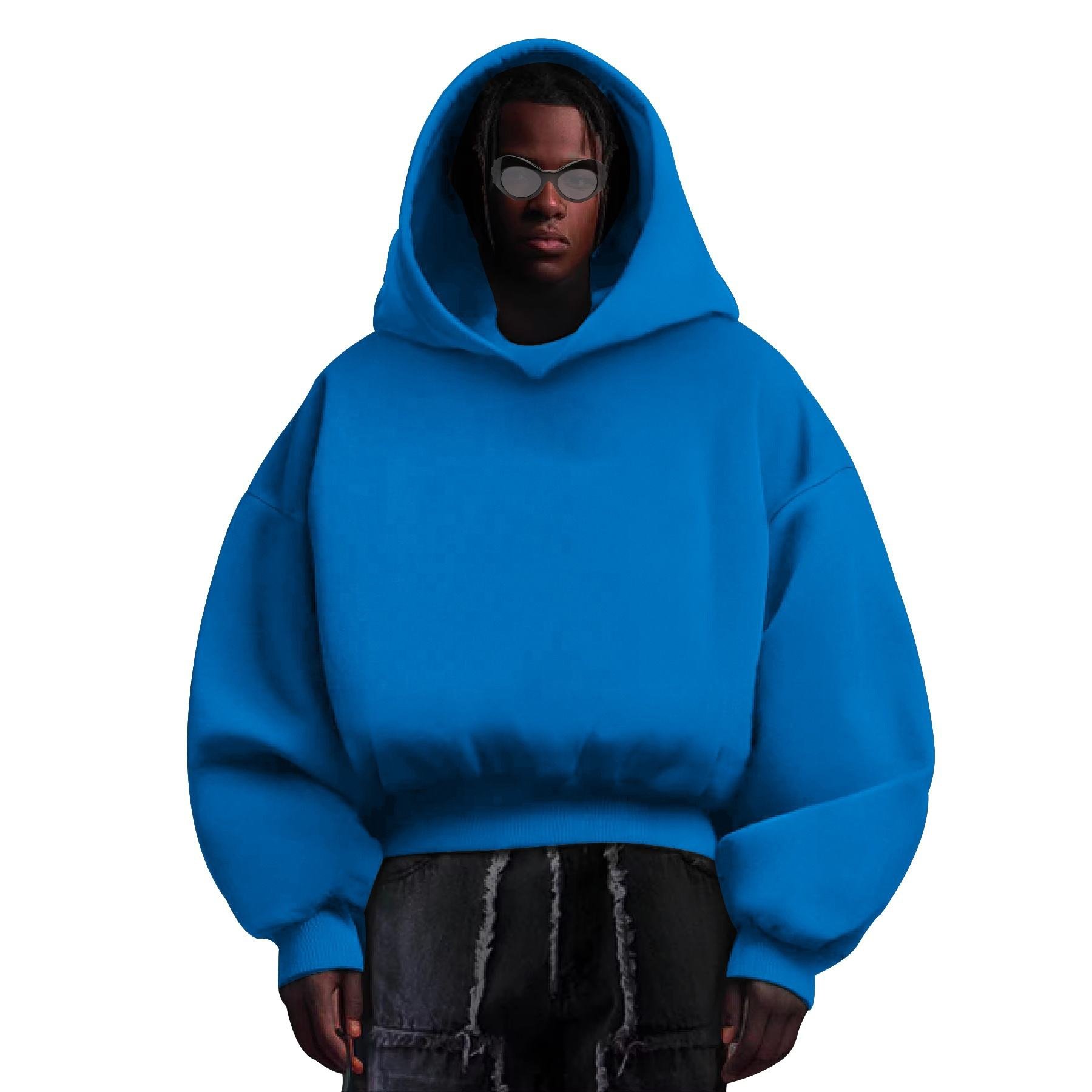 Premium quality drop shoulder oversize Heavy weight cotton 600 450 gsm 400gsm thick Fleece custom logo men's hoodies&sweatshirts