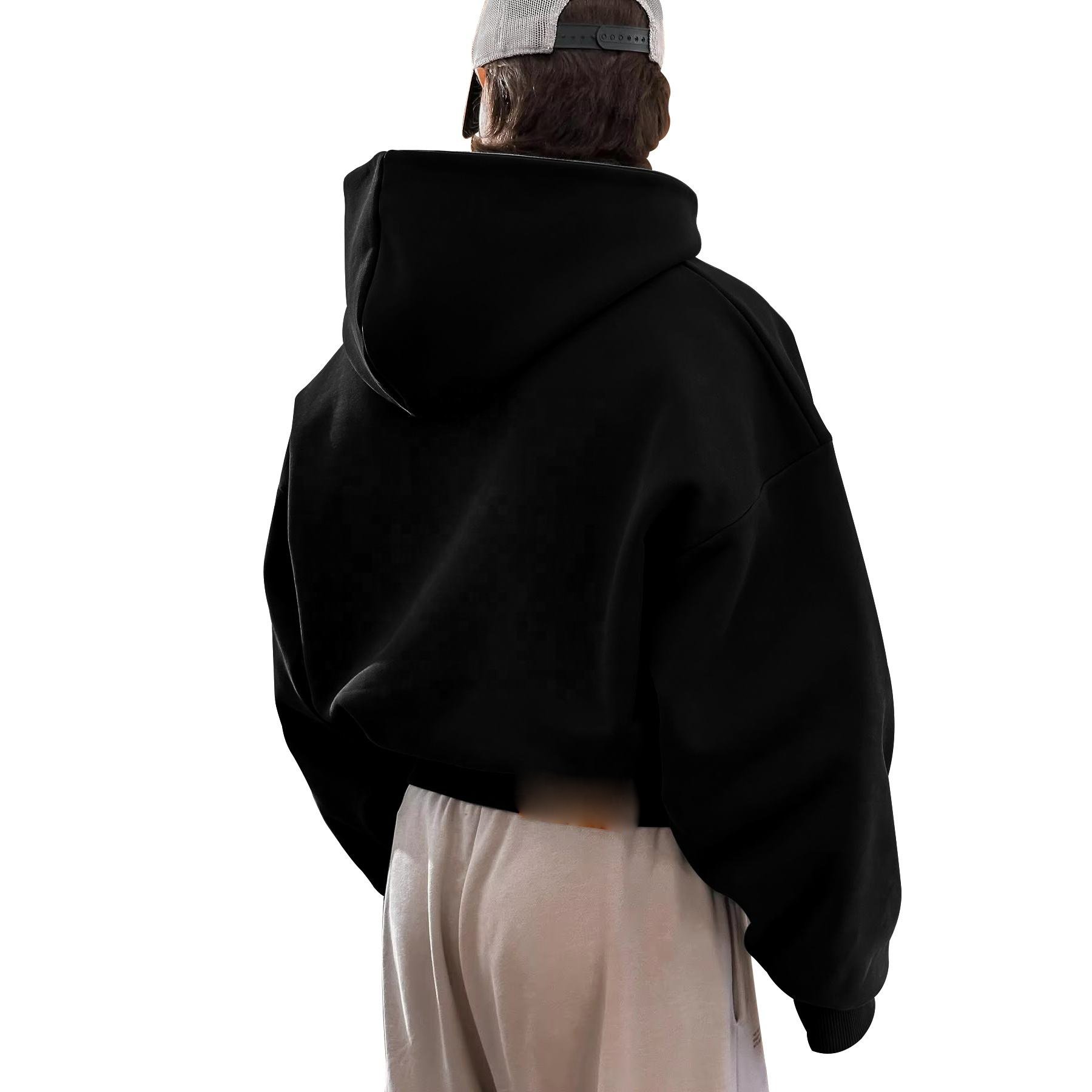 Premium quality drop shoulder oversize Heavy weight cotton 600 450 gsm 400gsm thick Fleece custom logo men's hoodies&sweatshirts