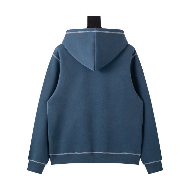 Embroidery Vintage Full Zip Up Hoodie Manufacturer Blank Oversized Men's Hoodies