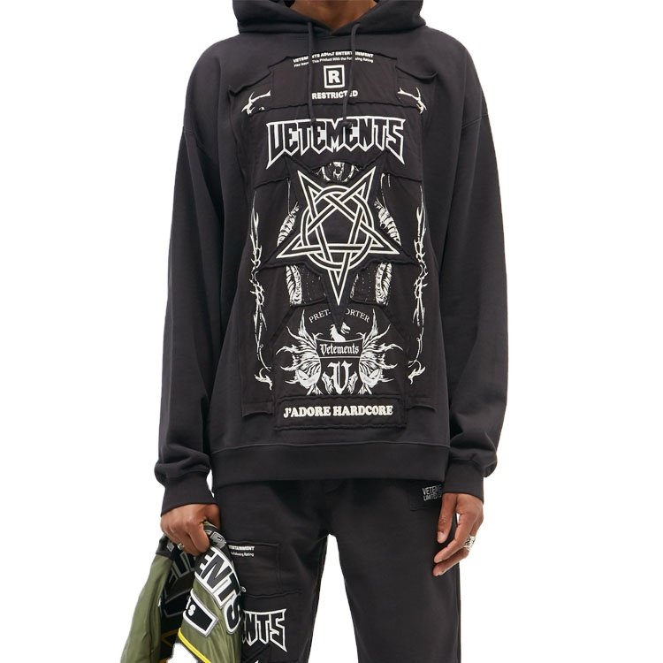 New Fashion Men's Hoodies Unisex Custom Hardcore Logo-patch Cotton-blend Hoodies & sweatshirts