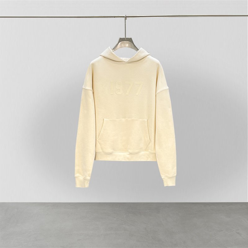ESSENTIALS KAREEM chest 1977 flocked men's and women's hooded sweatshirt high street casual all-match hoodie