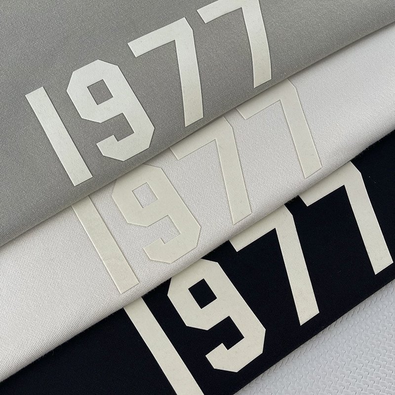 ESSENTIALS KAREEM chest 1977 flocked men's and women's hooded sweatshirt high street casual all-match hoodie