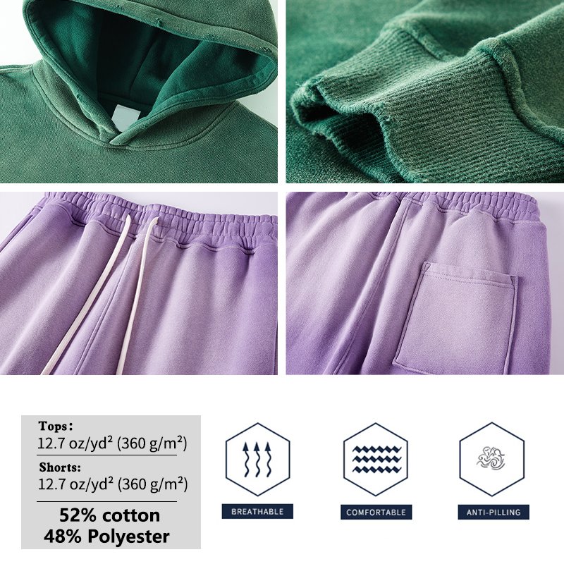 YLS 2PCS Outfits Men's Sports Tracksuits Hoodies Sweatshirt and Sweatpants Sets Fall Winter Sweatsuit Cotton Adults Tracksuit