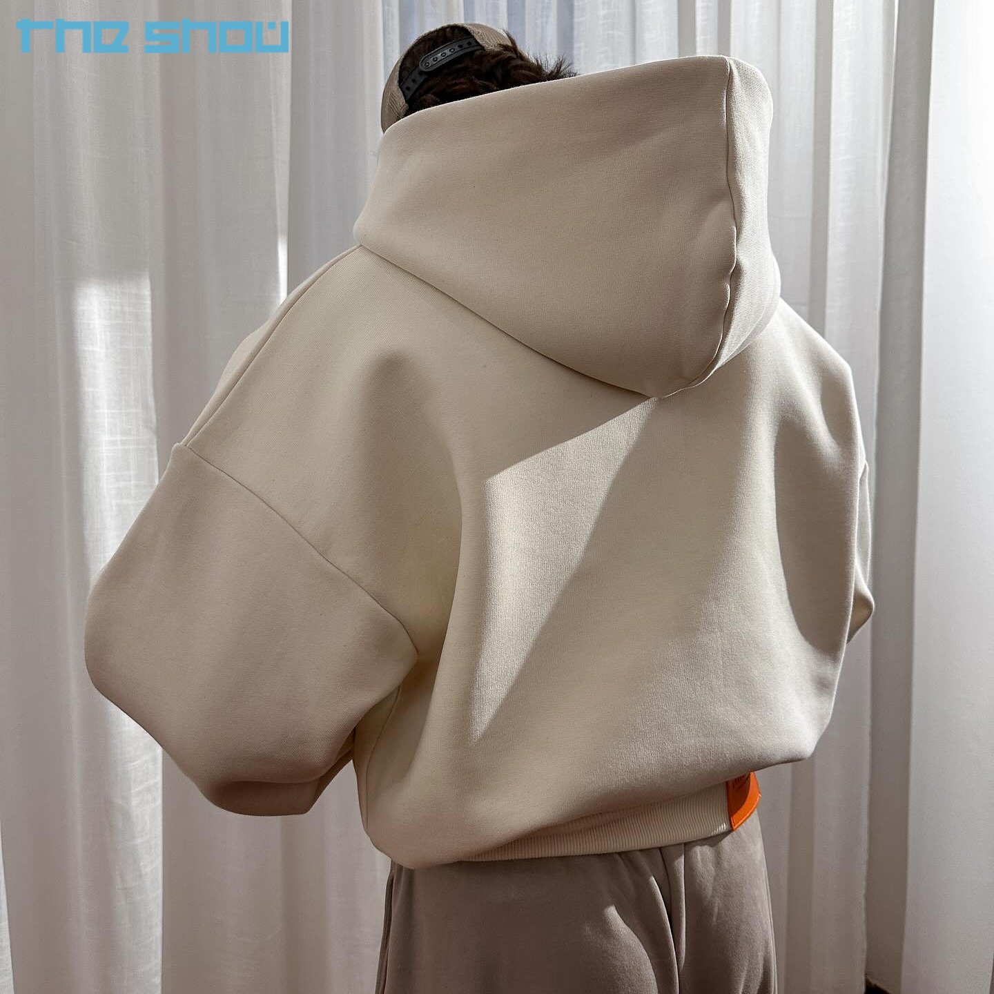 Heavyweight No String Crop Cut Big Hoodie Custom 100% Cotton 500gsm 700gsm Solid Color Boxy Fit Oversized Cropped Hoodies Mens