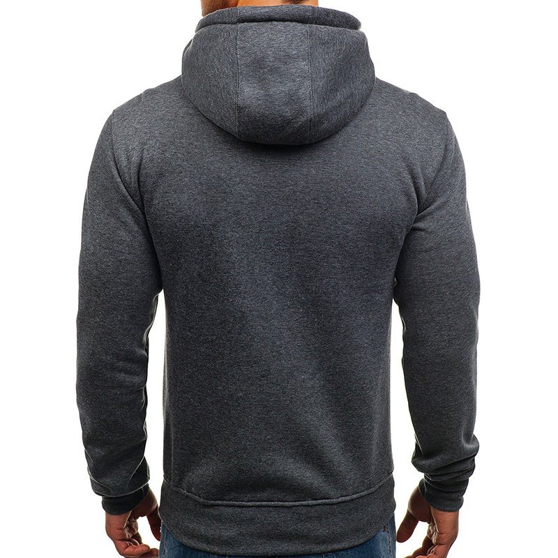 Wholesale OEM Quality Fashion Zipper Hoodie Mens Sweatshirts Solid Slim Fit Sport Gym Hoodies for Men