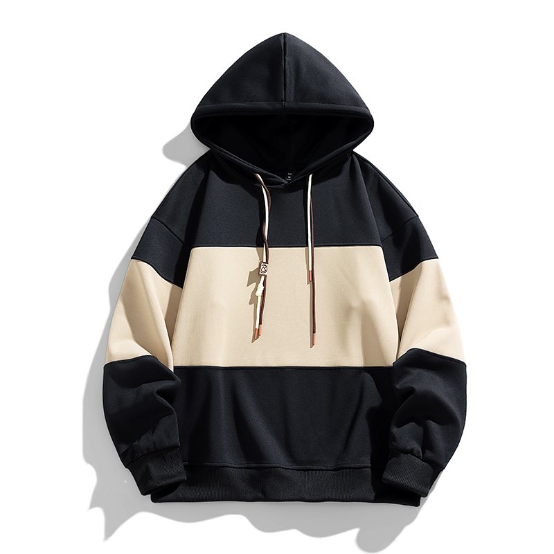 Autumn Winter Casual Men Hoodies&Sweatshirts Splicing Colors Block Men's Hoodie Blank Men's Clothing
