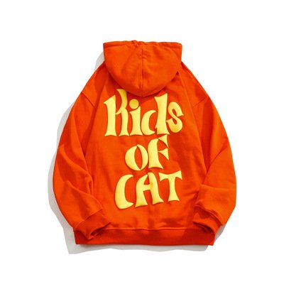 Customized Logo Puff Printed Men Hoodie Sweatshirt Classic Style Pullover Puff Printing Men's Hoodies