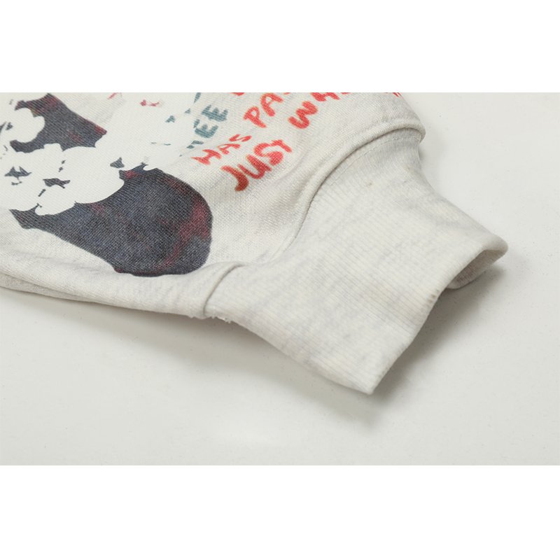 Wholesale High Quality Heavyweight Custom LOGO Full Print Cotton Oversized Streetwear Vintage Washed Men's Hoodies&Sweatshirts