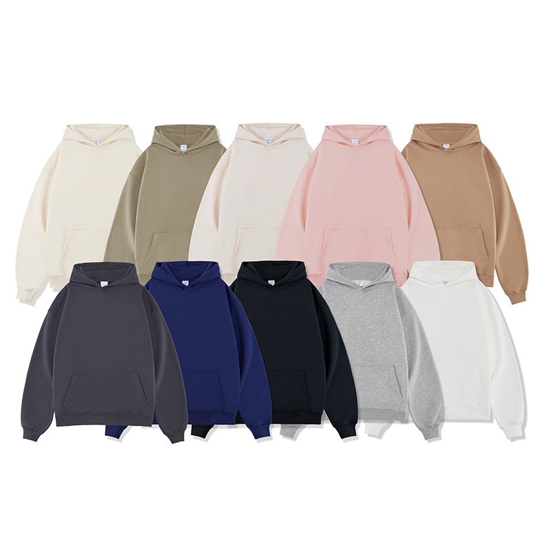 380g Fleece Cotton Men's Hoodies & Sweatshirts Pullover Unisex Heavyweight Hoodie Print Oversized Embroidery Hoodies Sweatshirt