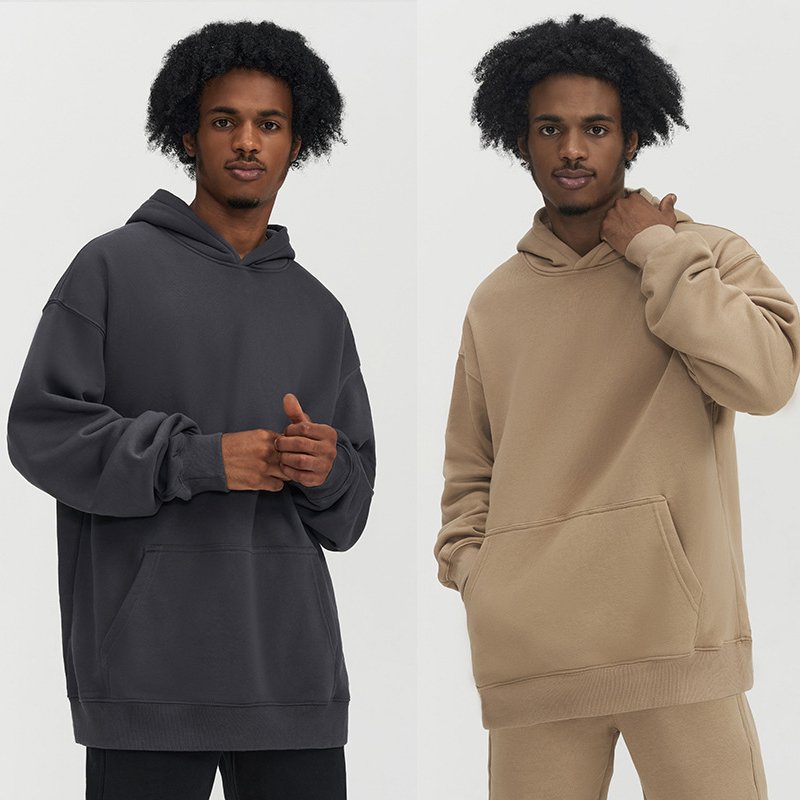 380g Fleece Cotton Men's Hoodies & Sweatshirts Pullover Unisex Heavyweight Hoodie Print Oversized Embroidery Hoodies Sweatshirt