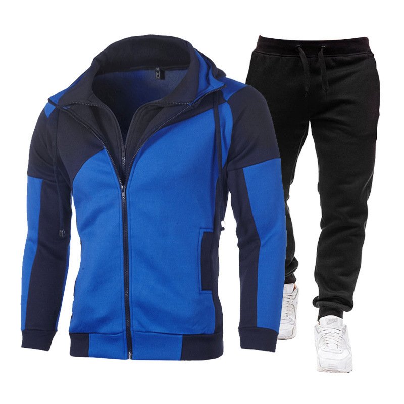 PASUXI High Quality Zipper Jacket Private Label Tracksuits Custom Tracksuit Set Sew Logo Mens Hoodie Sets