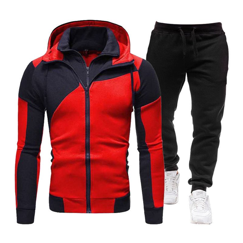 PASUXI High Quality Zipper Jacket Private Label Tracksuits Custom Tracksuit Set Sew Logo Mens Hoodie Sets