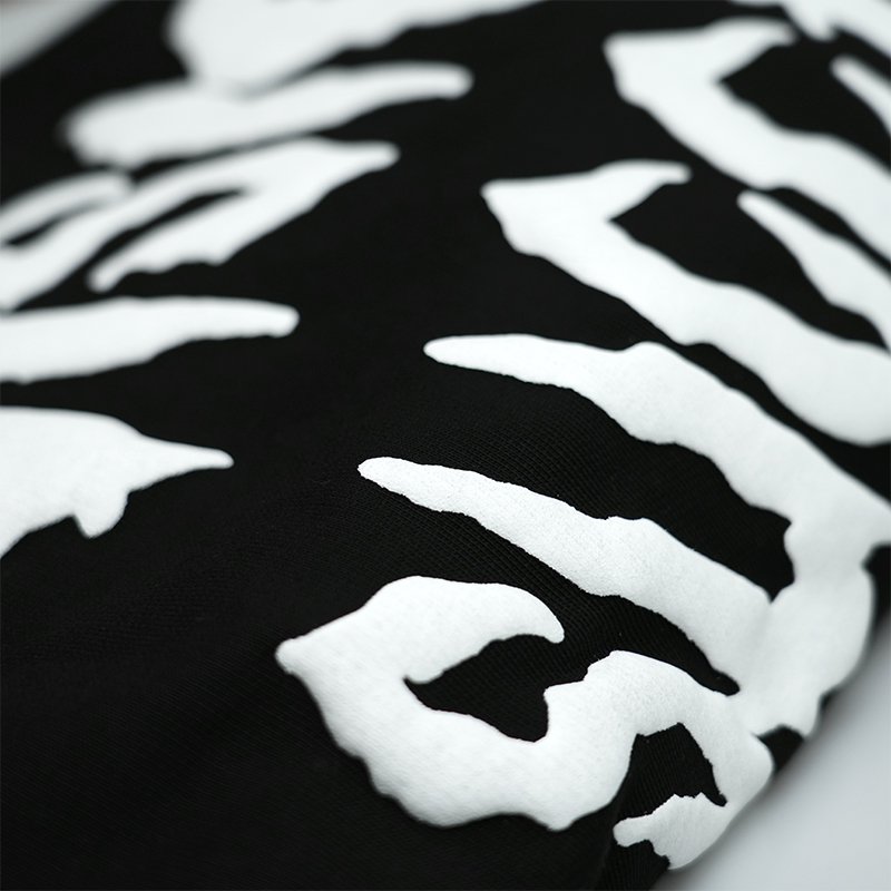 men's french terry custom cropped 500 gsm distressed heavyweight puff printing boxy oversize hoodie men
