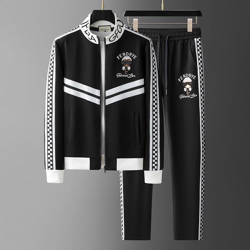 Corduroy 2 piece sweatsuit set men's clothing suits for men's hoodies & sweatshirts set