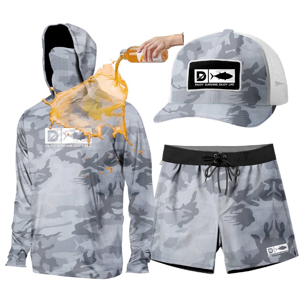 Men's Loose Print Camo Polyester Hunting Quick Dry Breathable Sweatshirt Hoodie Marine Camo Hunting Hoodie