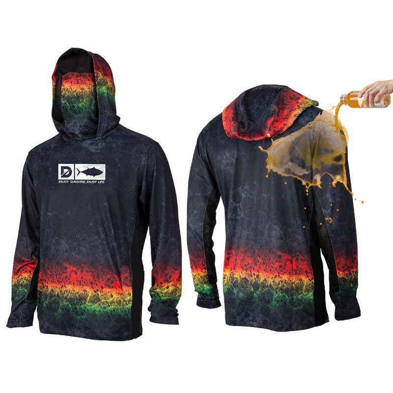 Men's Loose Print Camo Polyester Hunting Quick Dry Breathable Sweatshirt Hoodie Marine Camo Hunting Hoodie