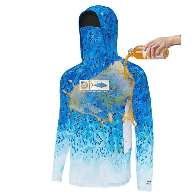 Men's Loose Print Camo Polyester Hunting Quick Dry Breathable Sweatshirt Hoodie Marine Camo Hunting Hoodie