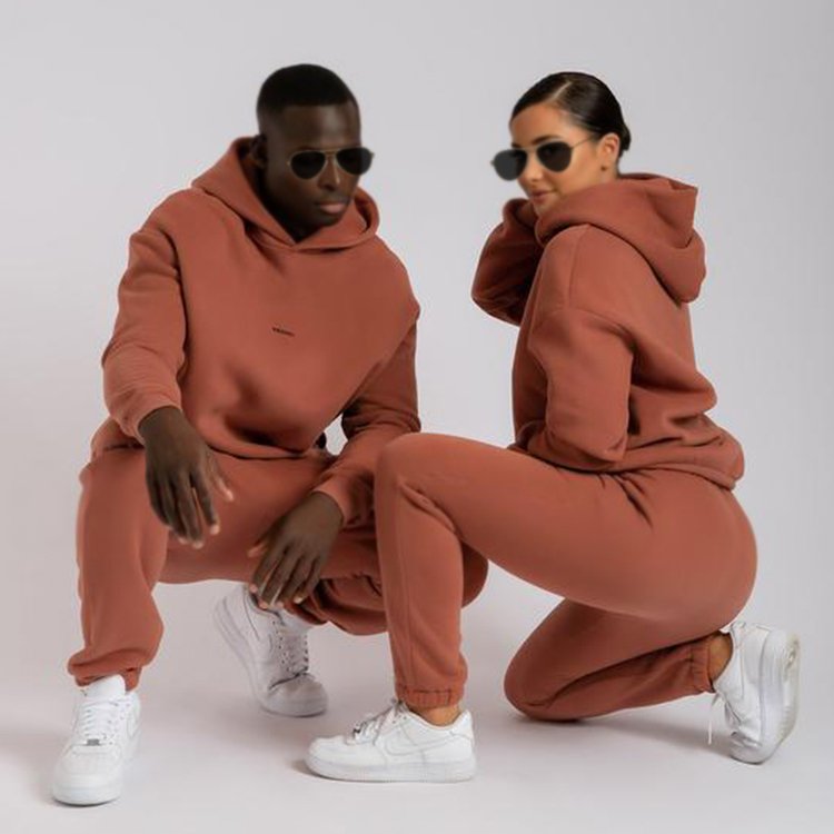 OEM Custom Jogging Men Tracksuit Sweatshirts Men's Hoodies Polyester Sweatsuits Unisex Sets Heavy 100% Cotton Sweatsuit