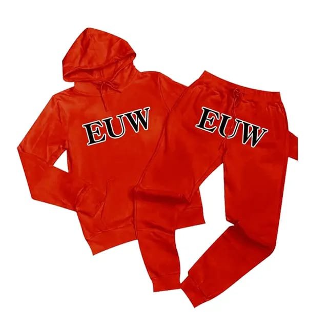 Custom Logo Men Hoodie and Jogger Set Unisex Tracksuit Sweatsuit Streetwear Puff Print Hoodie And Sweat Pants Set