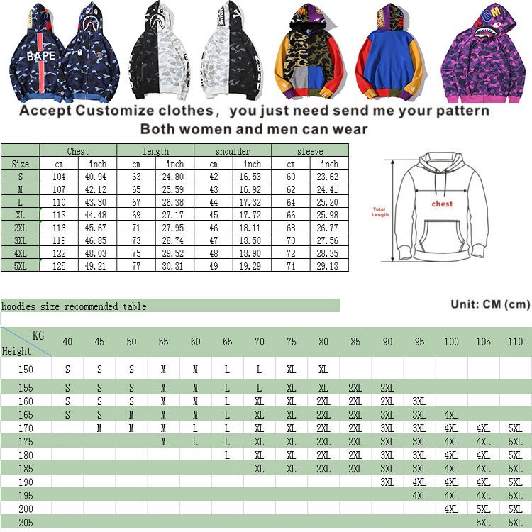 High Quality Pullover 3d Printed Men's Hoodies Custom Oversized Sweatshirt Ape Hoodie