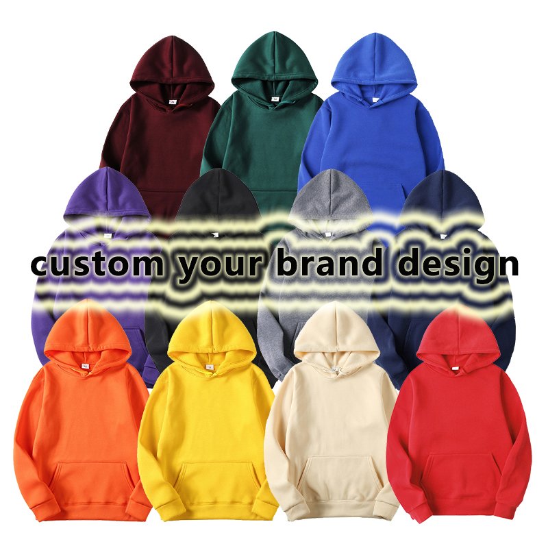 High Quality Street Wear Over Size Wholesale Hoodie Fashion Clothing Man Blank Sweatshirts Hoodies Custom Pullover Cotton OEM