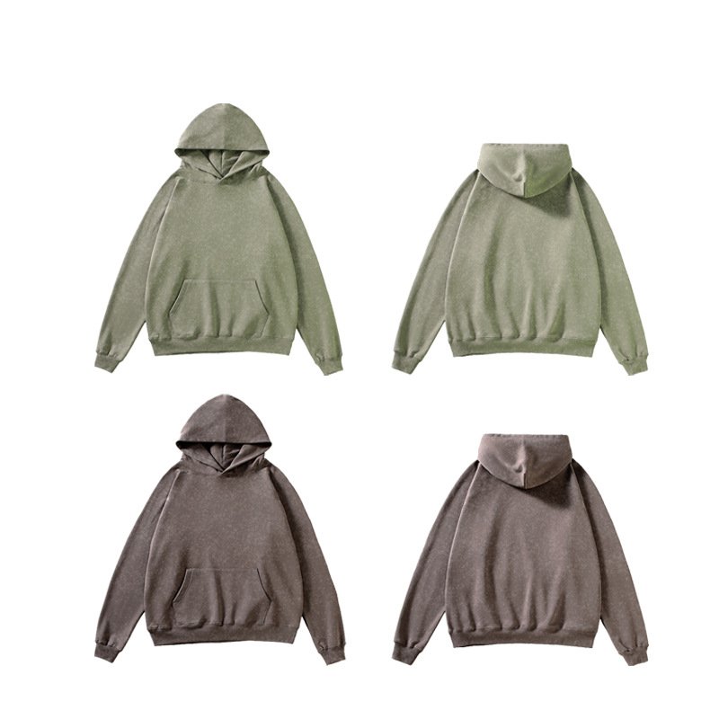 H5282 Hoodies Manufacturers Custom 380g Vintage Batik Acid Wash Oversized Hoodie Fleece Lined Men's Hoodies