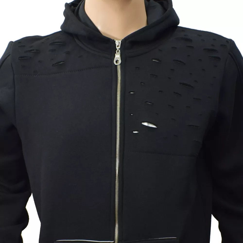 Mens Winter Hoodie Zip Up Hooded Jacket Sweatshirt