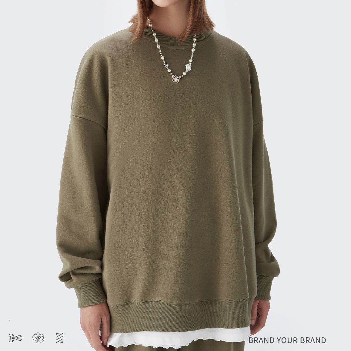 INFLATION 330 gsm Terry Loose Crewneck Hoodie Men Unisex Couple jumpers manufacturers Men's Hoodies & Sweatshirts