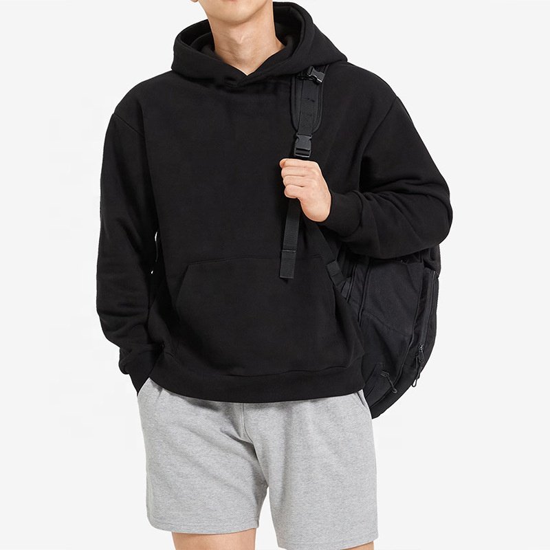 Autumn Hoodies Men Fashion Drawstring Hooded Sweatshirt Men Street wear Hip Hop Loose Pullover Hoodie Men's Pocket Hoodie