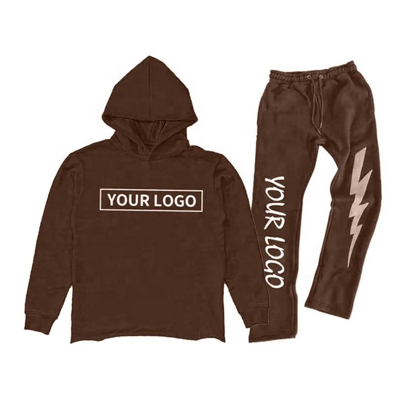 Hot Sell Plus Size Men'S Sets Custom Logo Hoodie Sweatsuit Printing Tracksuits For Men 2 Piece Set Sports Joggers Suits