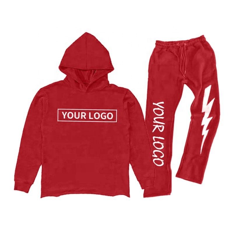 Hot Sell Plus Size Men'S Sets Custom Logo Hoodie Sweatsuit Printing Tracksuits For Men 2 Piece Set Sports Joggers Suits