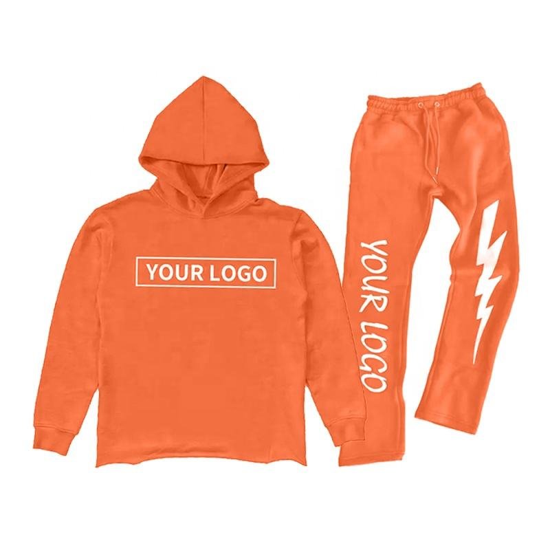 Hot Sell Plus Size Men'S Sets Custom Logo Hoodie Sweatsuit Printing Tracksuits For Men 2 Piece Set Sports Joggers Suits