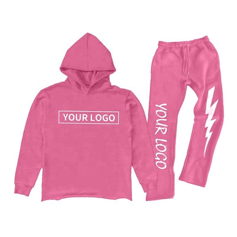 Hot Sell Plus Size Men'S Sets Custom Logo Hoodie Sweatsuit Printing Tracksuits For Men 2 Piece Set Sports Joggers Suits