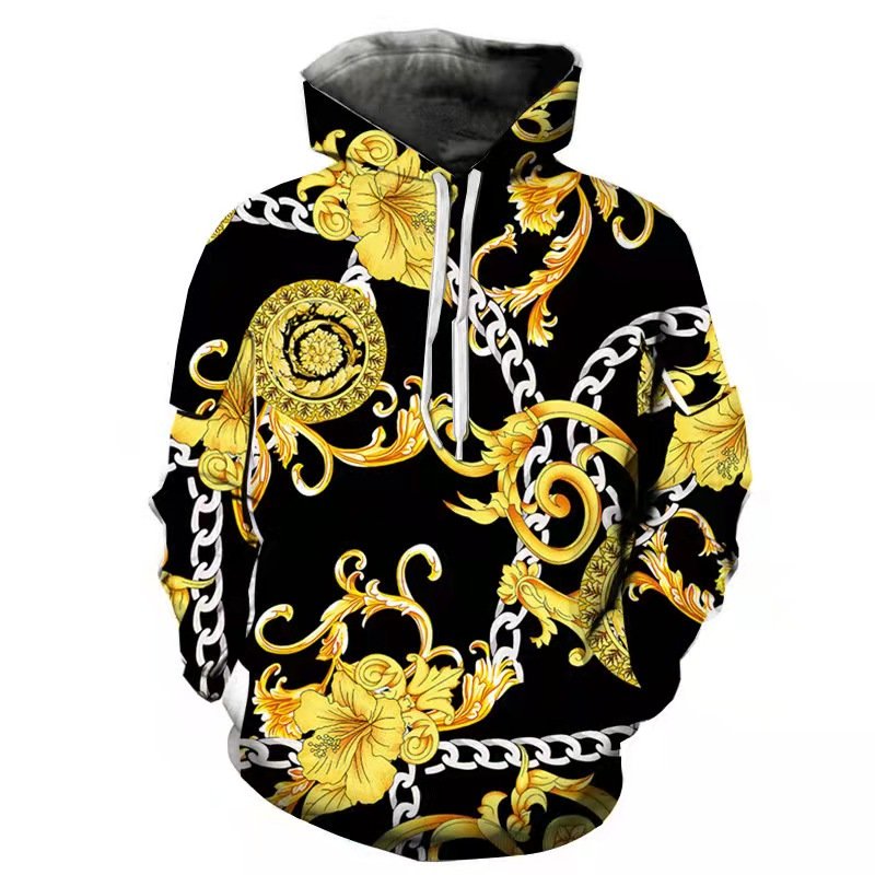 New Custom Hoddies For Men New Polyester Long Sleeve Digital Printing Sweatshirt Plus Size Casual Men's Hoodie