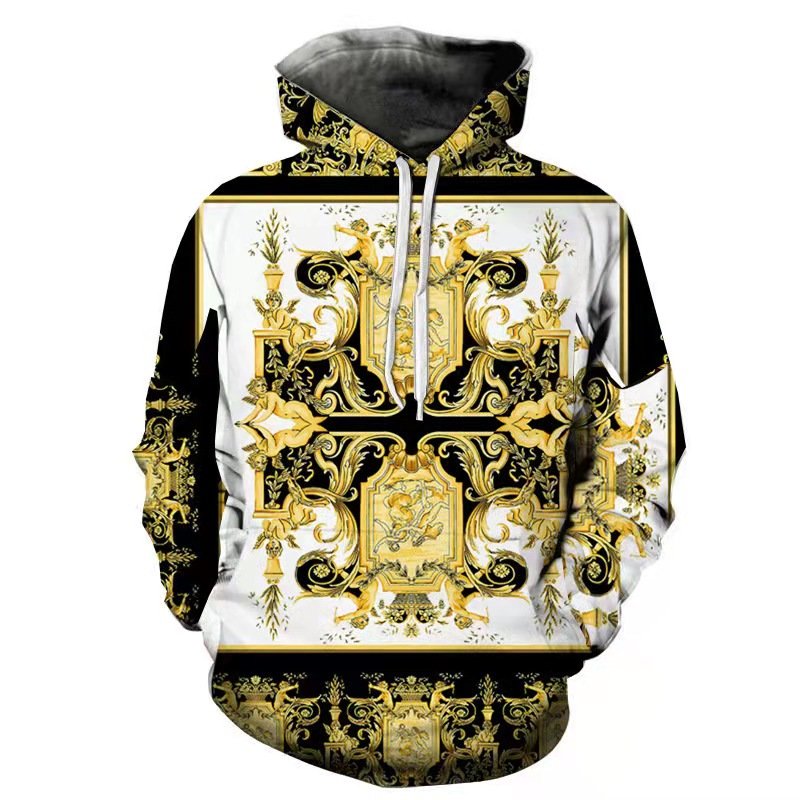 New Custom Hoddies For Men New Polyester Long Sleeve Digital Printing Sweatshirt Plus Size Casual Men's Hoodie