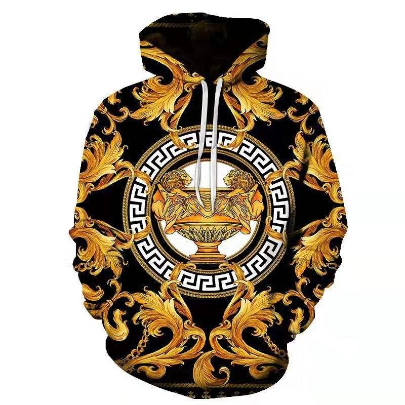 New Custom Hoddies For Men New Polyester Long Sleeve Digital Printing Sweatshirt Plus Size Casual Men's Hoodie