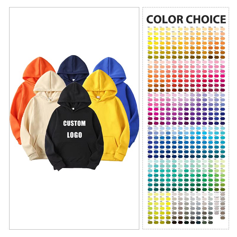 High Quality Custom Logo 100% Cotton Heavyweight Embroidered Pullover Men's Hoodies and Sweatshirts