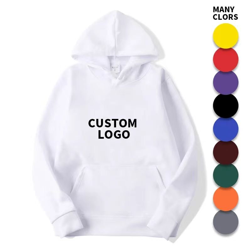 High Quality Custom Logo 100% Cotton Heavyweight Embroidered Pullover Men's Hoodies and Sweatshirts