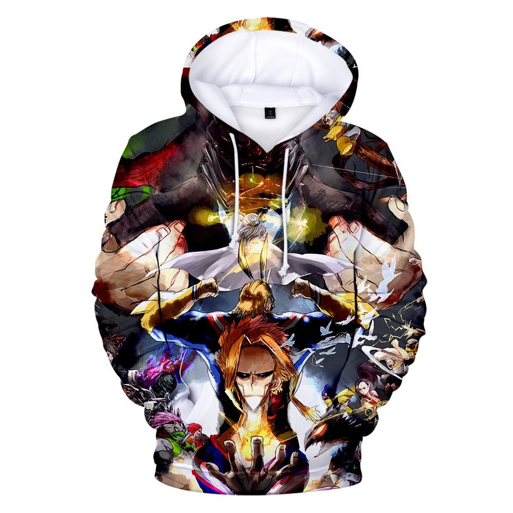 Fitspi Brand Oem Fashion Hoodie Sweatshirt 3d Cartoon Anime Sublimation Oversized Hoody Casual Cool Hoodie