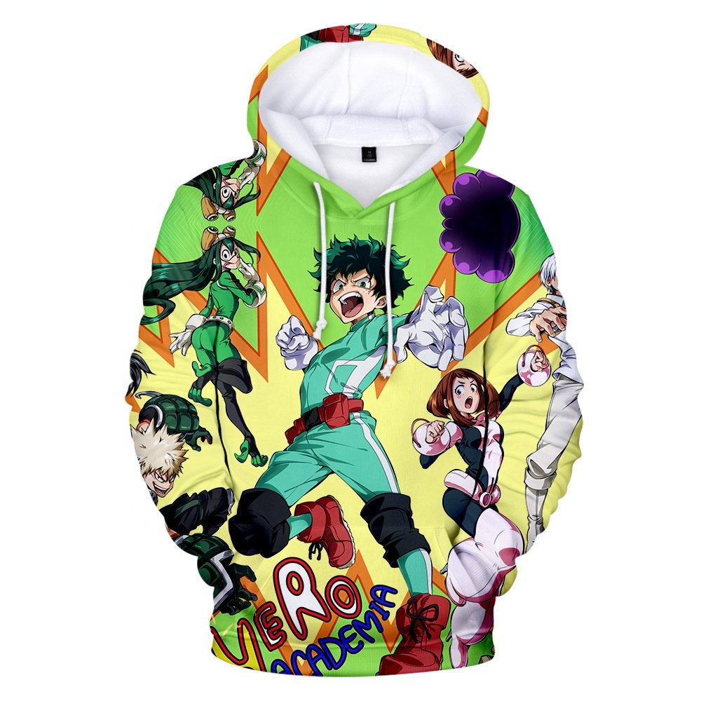 Fitspi Brand Oem Fashion Hoodie Sweatshirt 3d Cartoon Anime Sublimation Oversized Hoody Casual Cool Hoodie