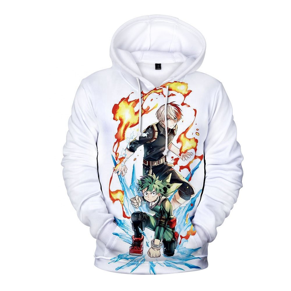 Fitspi Brand Oem Fashion Hoodie Sweatshirt 3d Cartoon Anime Sublimation Oversized Hoody Casual Cool Hoodie