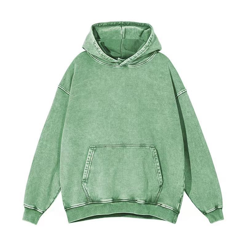 Clothing Manufacturers Cotton Acid Washed Unisex Series Washing Old Sweater Stone Washed Vintage Men's Hoodies & Sweatshirts