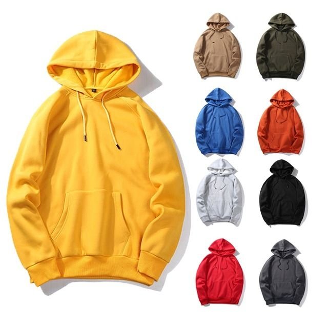 Custom design high quality cotton fleece pull over winter new style men's hoodies