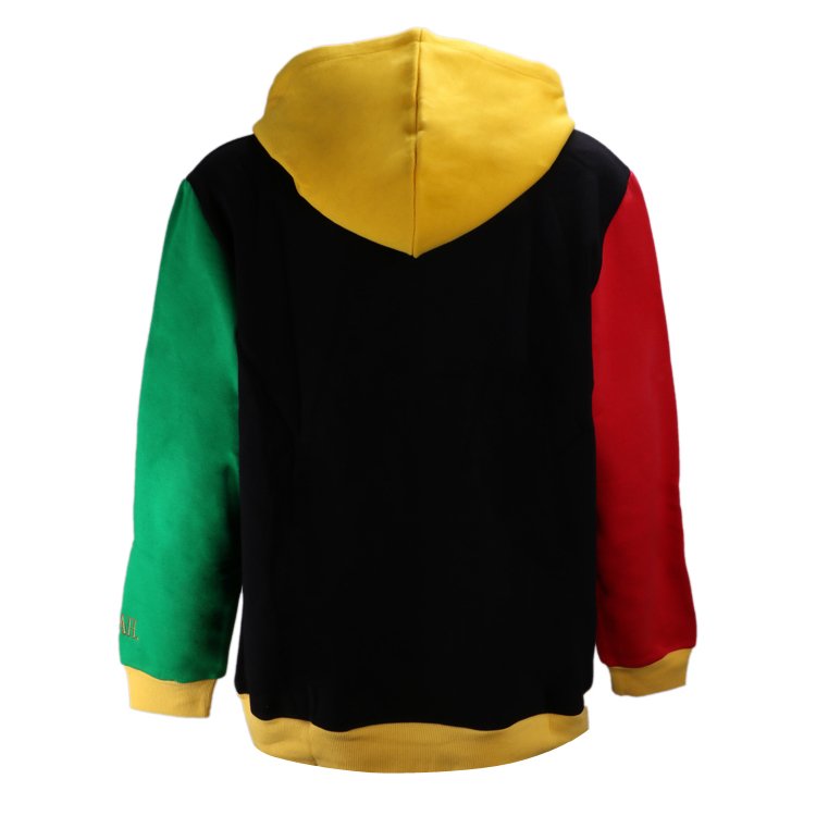 Multicolor Cotton Streetwear Color Block Hoodie Custom Fleece Screen Print Color Block custom pullover hoodie