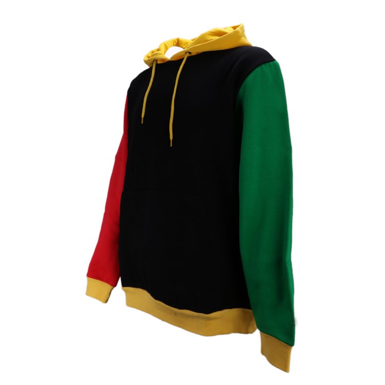 Multicolor Cotton Streetwear Color Block Hoodie Custom Fleece Screen Print Color Block custom pullover hoodie