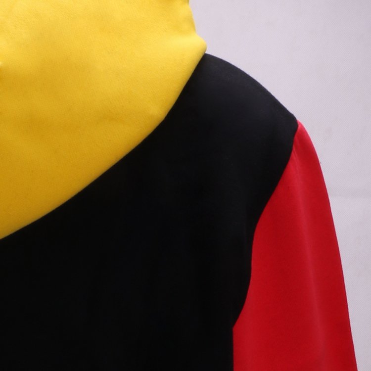 Multicolor Cotton Streetwear Color Block Hoodie Custom Fleece Screen Print Color Block custom pullover hoodie