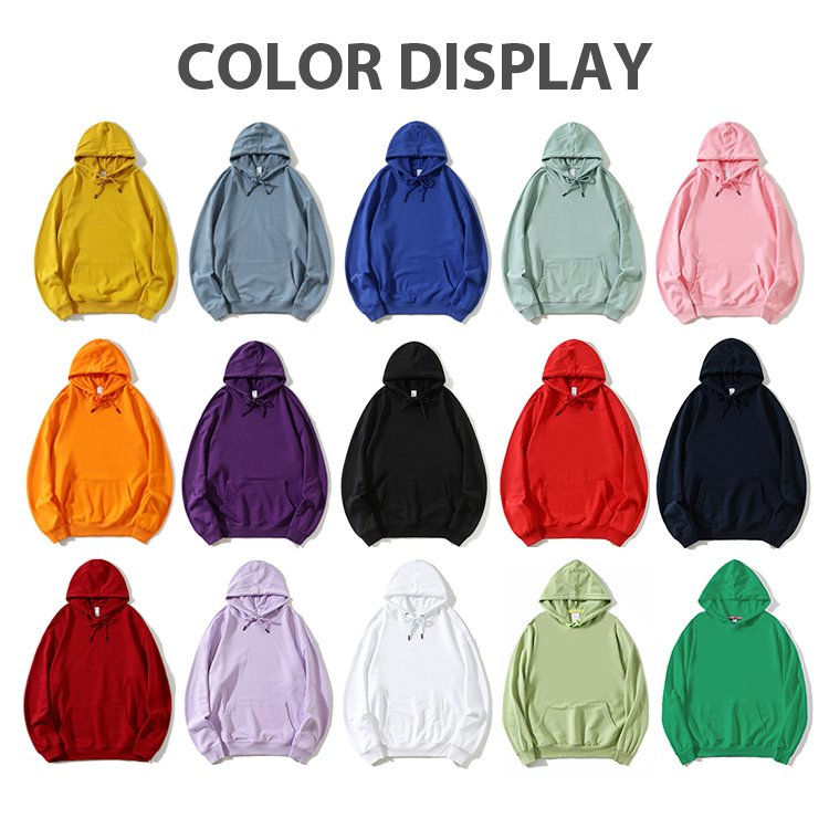 wholesale high quality heavyweight unisex 100% cotton custom logo blank oversized plain sweatshirts men's hoodie hooded pullover